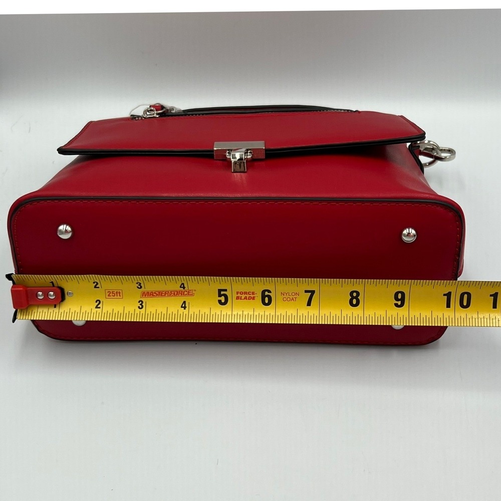Isabelle Satchel Women OS‎ Red Brand New Vegan Leather Top Handle Bag IBS0826 - Picture 7 of 12